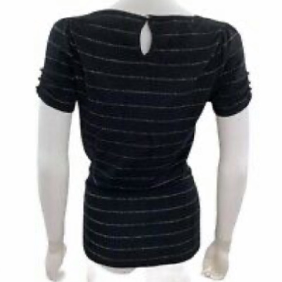 Express Black w/Glitter Stripe Short Sleeve - Picture 5 of 10